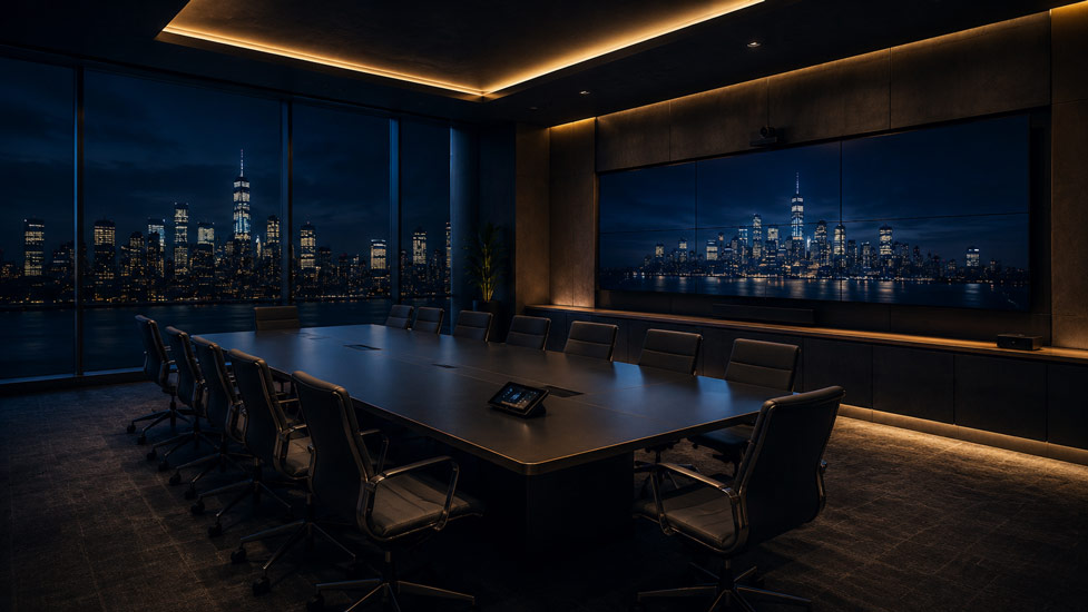 Conference Room AV Boardroom Upgrade completed project example
