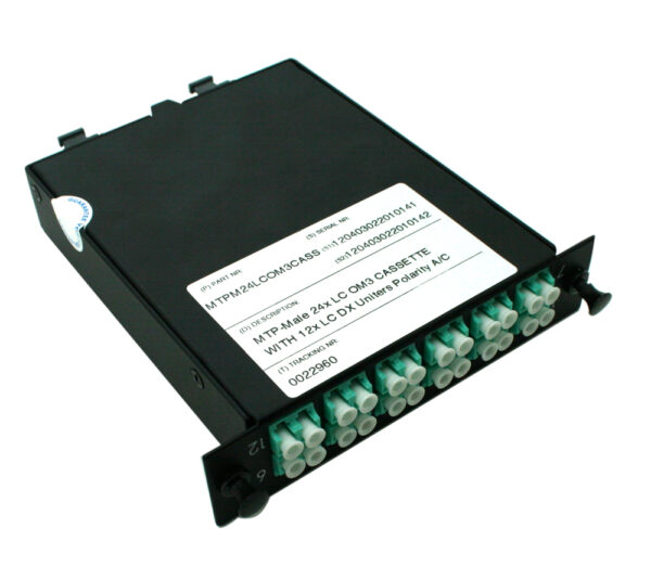 24 FIBER MTP/MPO LC 10GB OM3 FIBER CASSETTE