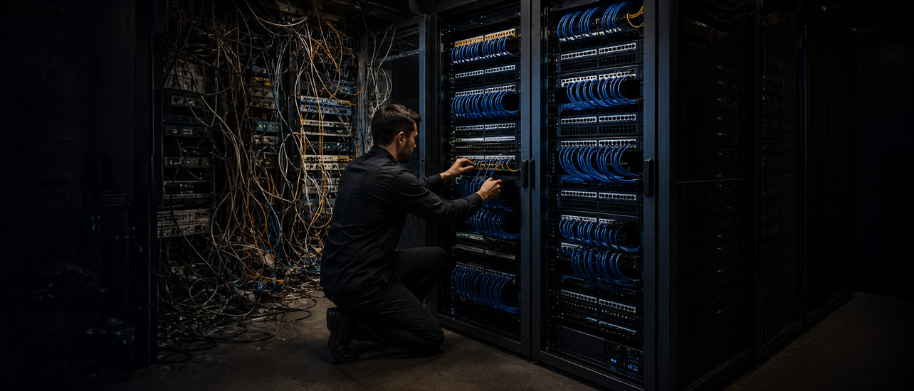 Cable cleanup, MDF IDF cleanup, and network closet organization in New York City