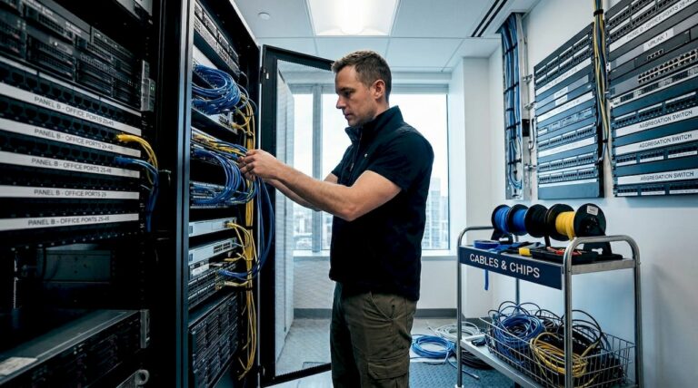 Reduce Cable Clutter in Your Network Closet
