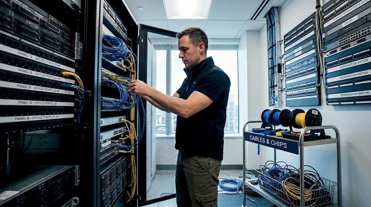 Reduce Cable Clutter in Your Network Closet