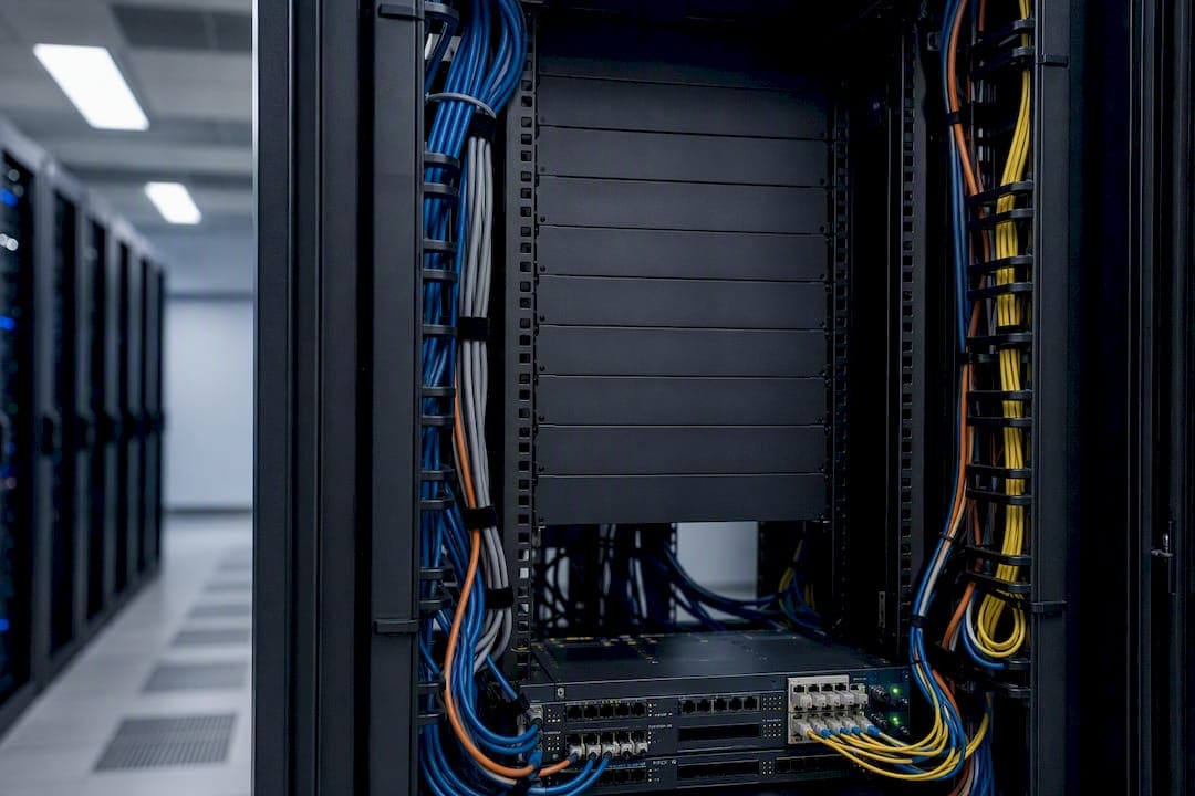 Server rack cable managers and blanking panels