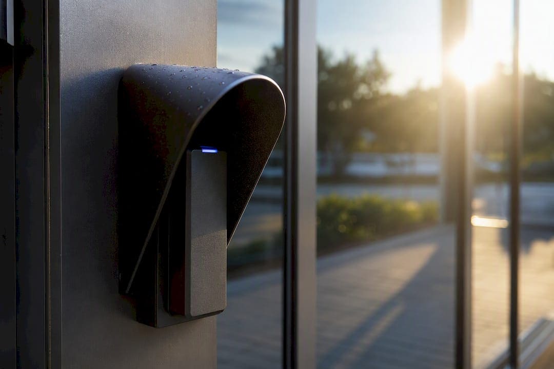 Card reader affected by sunlight glare