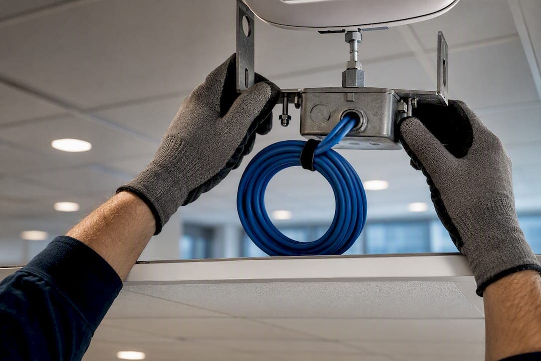 Rated hanger supporting ceiling access point
