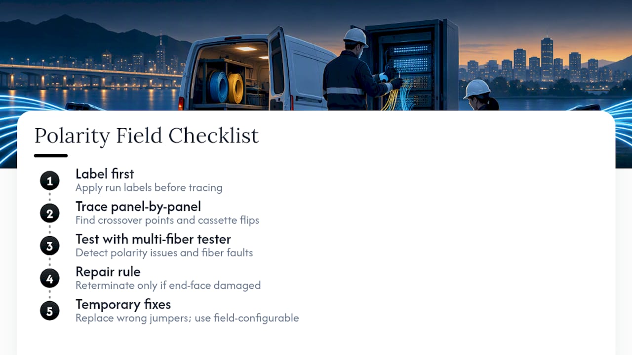 Field Checklist: Common Polarity Traps We See on Commercial Installs — overview diagram