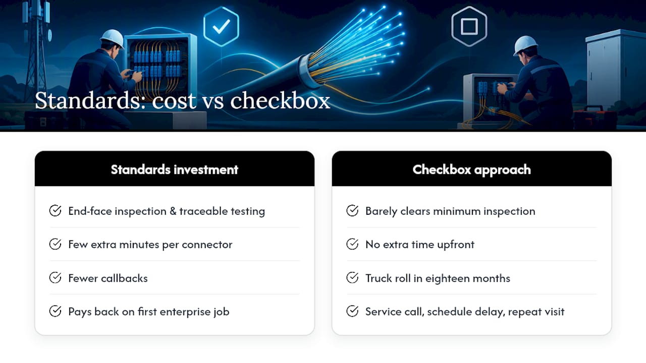 Why standards compliance is a cost decision, not a checkbox — overview diagram