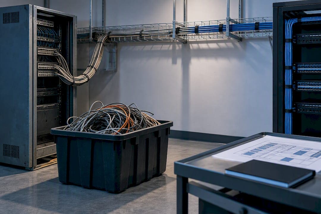 Illustration of cable removal documentation workflow