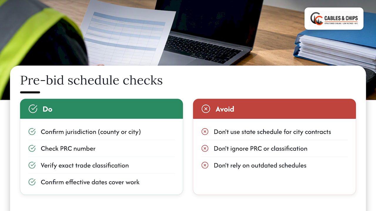 Four checks for verifying wage schedules