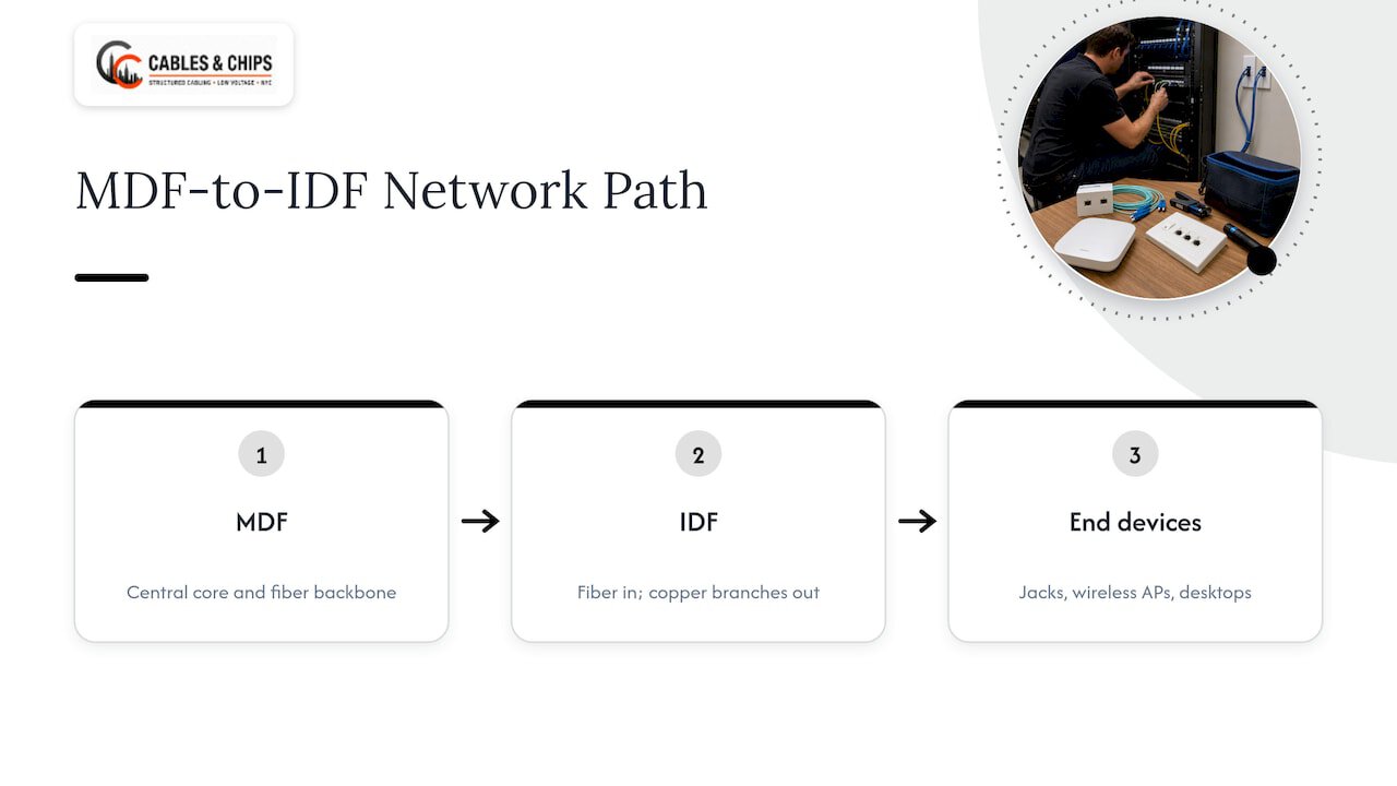 Understanding MDF and IDF and How They Connect — overview diagram