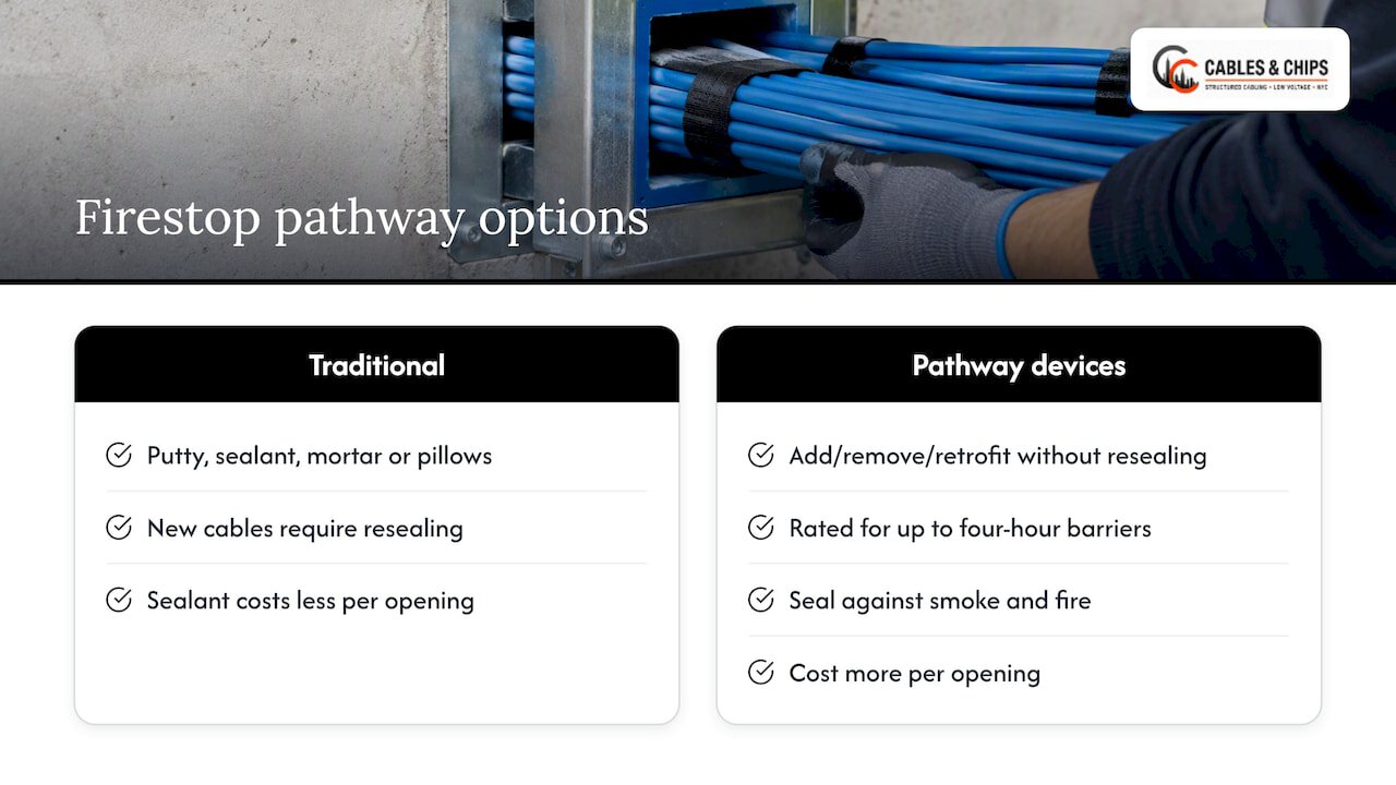 Re-enterable pathways instead of putty — overview diagram